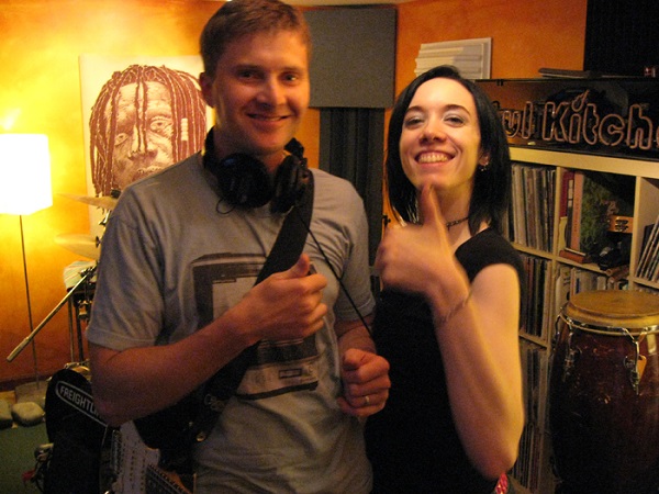 Amber and Jason giving thumbs up